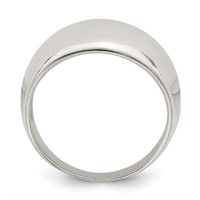 Sterling Silver Polished Cigar-band Ring