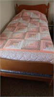 Maple Twin Bed - Inc Sealy Mattress & Bedding,