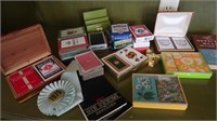 Contents of Shelf - Playing Cards, Score Pads,