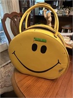 190s Large Tolin Yellow Smiley face  travelcase