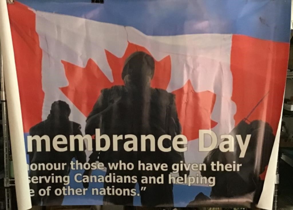 Remembrance Day vinyl banner 52"x35"