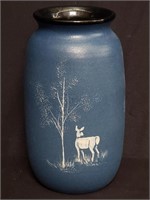 Signed pottery vase