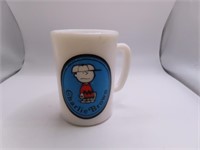 1969 smaller CHARLIE BROWN Glass Mug