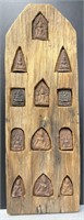 Indian Buddhist Clay Vadic Statues Altar Plaque