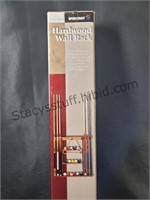 Hardwood Billiard Wall Rack