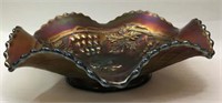 Northwood Carnival Glass Grape Bowl