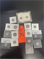 (16) Mercury and Barber silver dimes