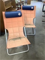 Two folding Illini chairs.