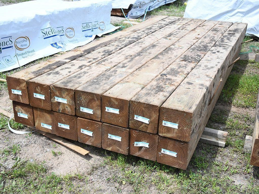 (14) pcs Pressure Treated Wood 6x6x 8