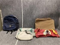 Duffle Bag, Backpack, and Clothing Bag Bundle