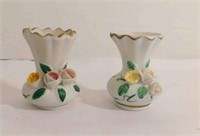 Set of 2 Vintage Small Vases