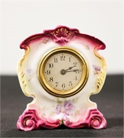 AMERICAN CHIME CLOCK CO. PORCELAIN TABLE CLOCK