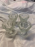 Clear footed Schubert cups