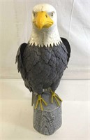 *Metal Bald Eagle Statue Lawn Art About 21" Tall