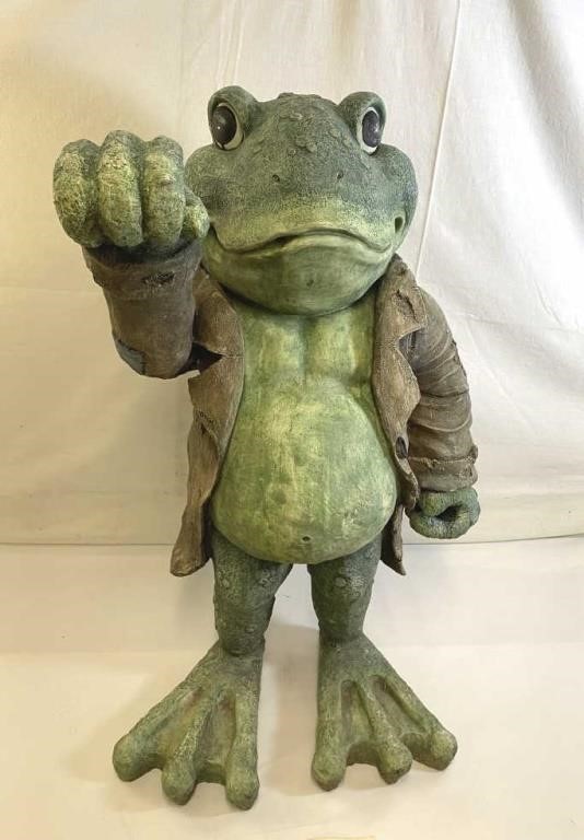 *Large Frog Lawn Decoration About 27" Tall Good