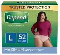 Incontinence Underwear for Women  52 Count- Large