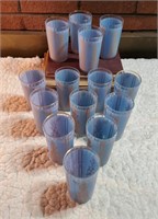 Blue Frosted Glassware