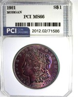 1921 Morgan MS66 LISTS $700