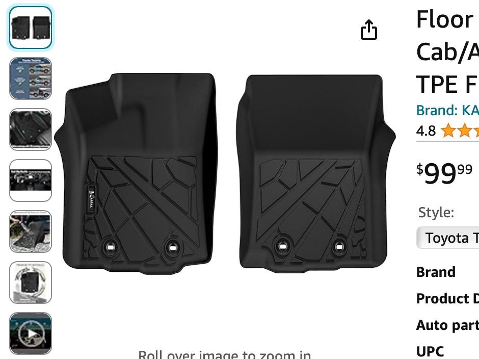 Floor Mats Fit for Toyota Tacoma