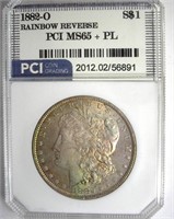 1882-O Morgan MS65+PL Rainbow REV LISTS $2250