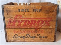 Hydrox Beverages Wooden Crate Since 1888