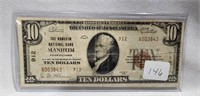 $10 National Currency Manheim National Bank F T.2