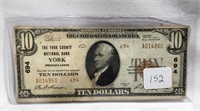 $10 National Currency York County National Bank