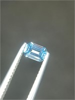 0.70 carats Emerald shape natural Swiss Blue Topaz