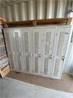 White metal lockers