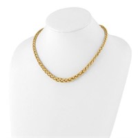 14k -Polished and Textured Necklace