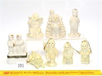 Group of Ceramic Snow babies