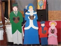 Wooden painted carolers
