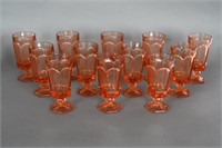 Fostoria Virginia Pink Peach Glasses