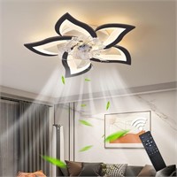 Becailyer Ceiling Fans with Lights, Modern Flush