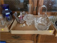 Lot of Clear Vases, Glassware, Dishes