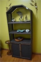 Black Wicker/Woven Bookcase/Shelves