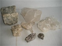 Mineral Collection-Quartz Crystals(Largest 6 in.)