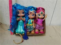 3 princess Mattel dolls