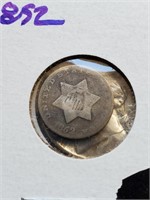 1952 Silver Three Cent Piece