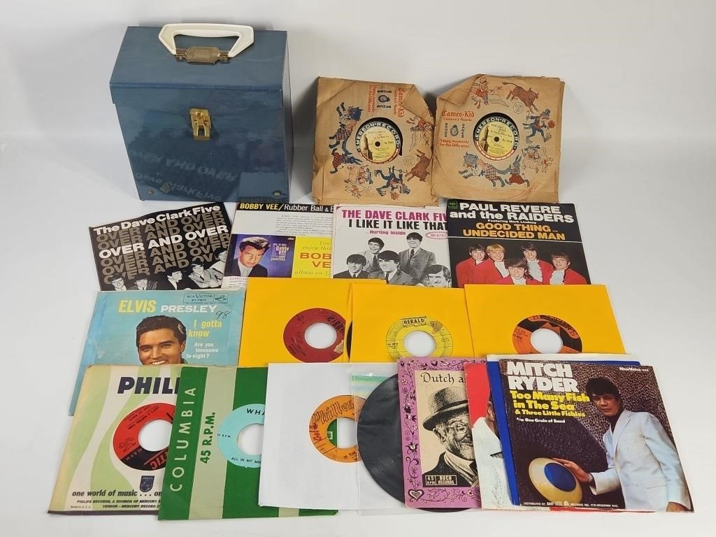 ASSORTED LOT OF VINTAGE 45 RPM RECORDS