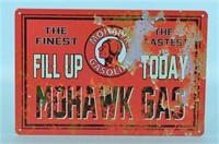 Mohawk Gas Metal Sign