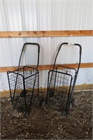 2 Folding Laundry Carts