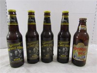 5 Vintage Collectible Beer Bottles-(4) 3 Stooges