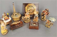 Group incl. 5 Anri figures & 4 music boxes