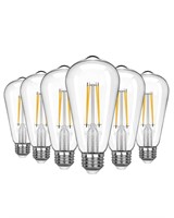 EDISHINE 6 Pack Edison Bulbs 60 Watt LED, Vintage