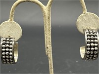 925 Mexico Silver Hoop Earrings, 
TW 23.56g