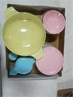 Ceramic dish and tea cup set