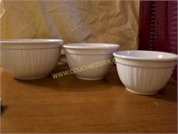 Corningware French White Stoneware Glass Bowl Set