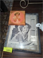 Shirley Temple framed picture and decor