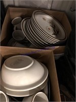 2 BOXES--STONEWARE DISHES